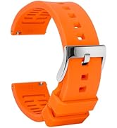 TStrap Silicone Watch Band for Men - Black Quick Release Watch Band for Women Soft - Waterproof S...