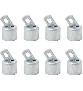 VIVIDA 1-5/8" Top Rail End for Chain Link Fence, Rail End Cap for 1-5/8" OD Pipe, Galvanized Stee...
