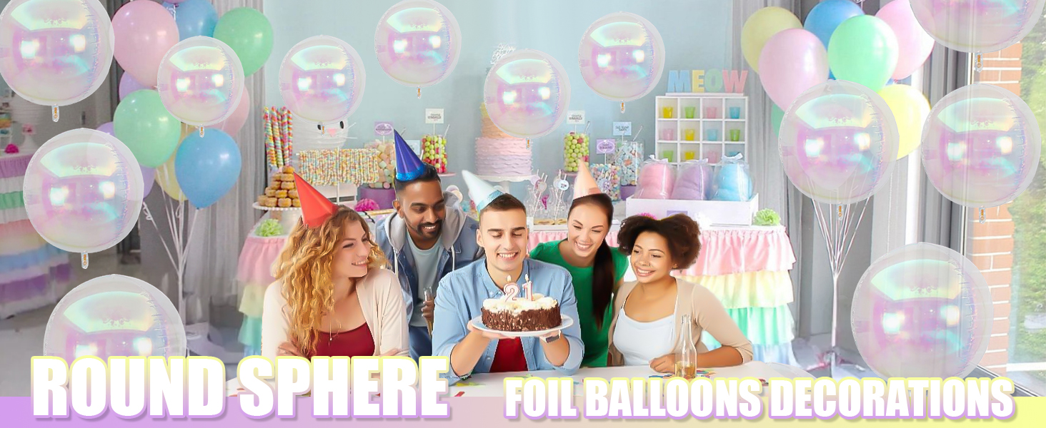Iridescent Round Foil Balloon
