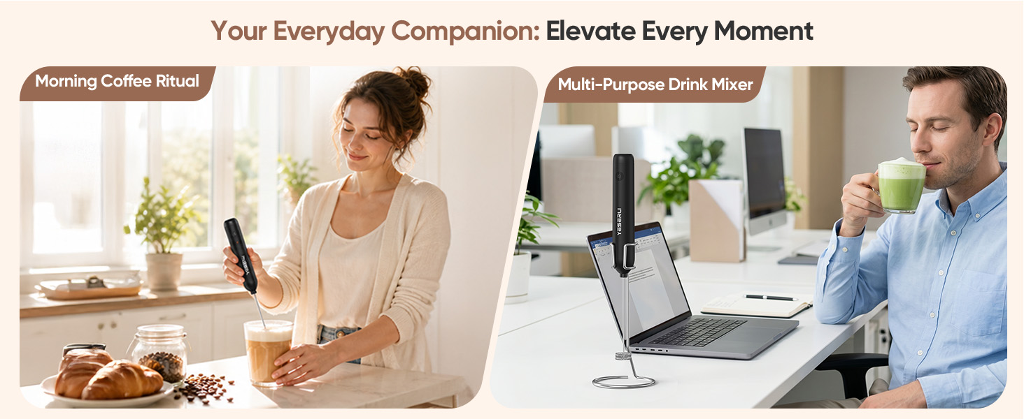 frother with stand