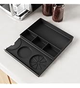 Espresso Tamping Mat, Tamper Mat, Espresso Mat for Counter, Silicone Tamper Mat with Coffee Groun...