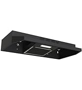 Zomagas Under Cabinet Range Hood 30 inch, Ducted/Ductless Convertible Kitchen Stove Hood, Stainle...