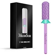 MelodySusie Safety Nail Drill Bits, 3/32'' Smooth Round Top Small Barrel Carbide Bits, Fast Remov...