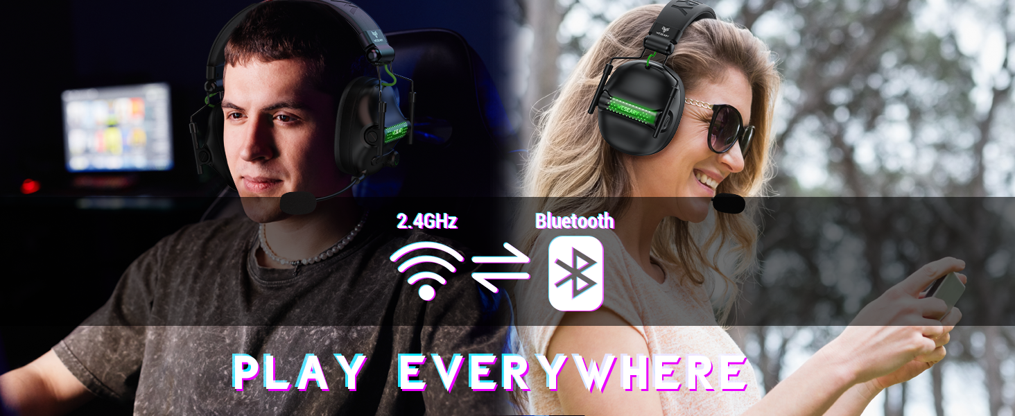 wireless headset with mic