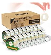 Clear Transparent Tape-18 Packs Gift Wrap Tape Frosted Writable Invisible Tape-Gift Wrapping Tape...