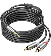 Ubramac 3.5mm to RCA Cable, 10FT RCA Male to Aux Audio Adapter HiFi Sound Headphone Jack Adapter ...