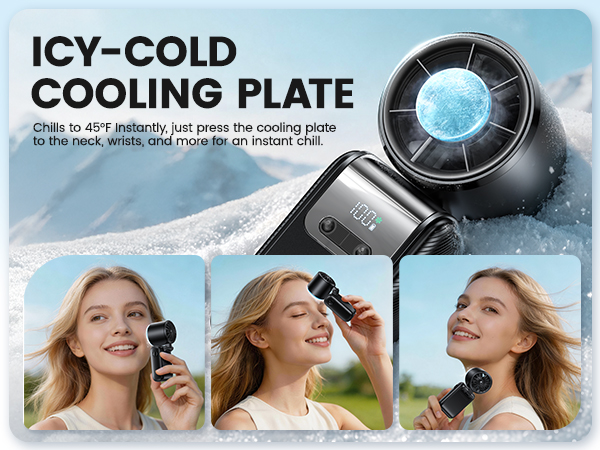 hand held with ice cooling