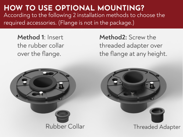 shower drain base flange kit