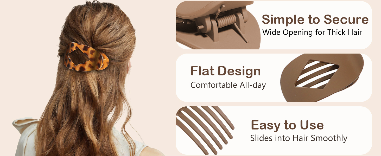 CHANDAT flat hair clips design