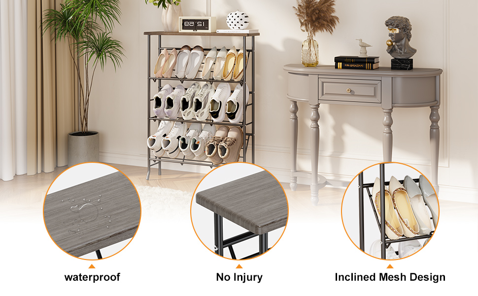 narrow shoe rack