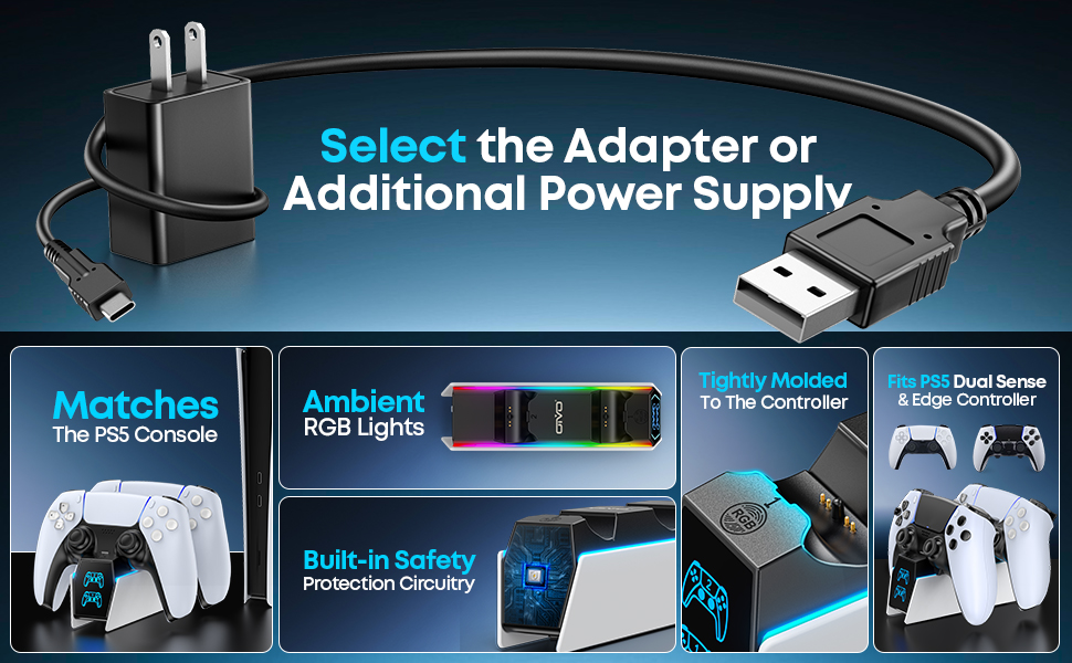 ps5 controller charging dock