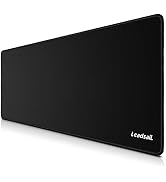 LeadsaiL Extended Gaming Mouse Pad (32X12X0.16In), Large Non-Slip Rubber Base Mousepad with Stitc...