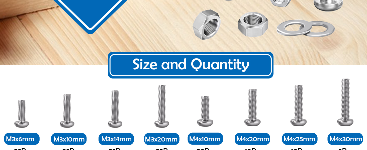 Screws Bolts and Nuts Assortment Kit