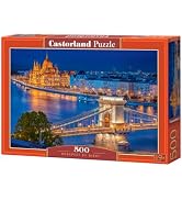 CASTORLAND 500 Piece Jigsaw Puzzles, Budapest by Night, Hungary, Riverside, City at Night