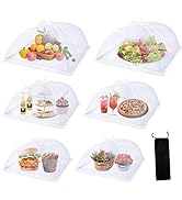 Wokuya Food Covers for Outside to Keep Bugs away,3Size Total 6Pack Food Tent with Carry Bag (17x1...