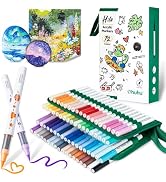 Ohuhu Acrylic Paint Markers Brush Tip Smooth Blending Acrylic Markers-Hilo | 72 Colors Good Cover...