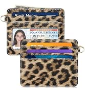 Simikol Slim Credit Card Holder Cheetah Print Wallet Women Thin Wallets | RFID Blocking Minimalis...