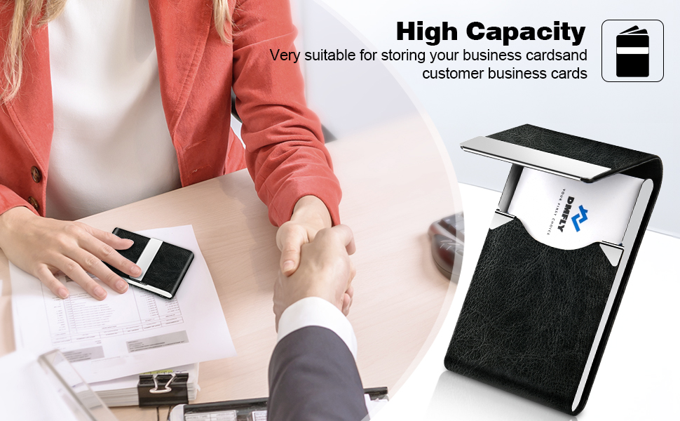 napa leather business card case black