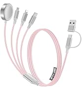 4-in-2 Charging Cable for Apple Watch Charger/Samsung/iPhone Charger,Car/Office/Camping/Travel Es...