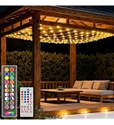 LitHome 10 x 10FT Christmas Net Lights Outdoor, 35 Colors Changing 240 LED Christmas Net Lights w...