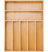 Besilord Silverware Organizer Kitchen Drawer Organizer Utensil Organizer Bamboo Silverware Holder...