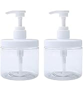 Cosywell Pump Bottle Dispenser Plastic Pump Bottles Refillable Bottles Wide Mouth Jar Style BPA F...