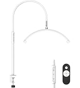 Mznoo Half Moon Light with Clamp, LED Manicure Table Lamp, Desk Lamp for Nail Desk, Eyelash Exten...
