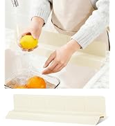 Akrelyan Kitchen Sink Splash Guard 23" Self-Draining Silicone Water Guard with High Splash Wall &...
