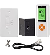 DIGITEN Gas Fireplace Remote Control Kit, Thermostat with Timer Kit for Millivolt Valve Gas Firep...