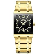 Avaner Men's Square Watch, Stainless Steel Band Watch, Analog Quartz Wrist Watch for Men with Cal...
