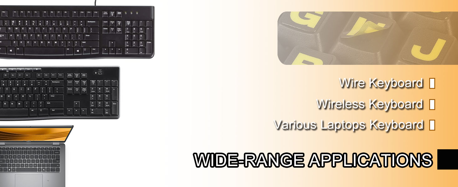 Universal English Large Lettering Keyboard Stickers