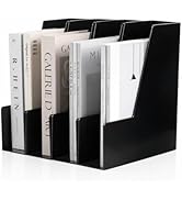 CiWiVOKi Vertical Magazine File Holder, Desk Organizer and Storage for Magazines, Binders, Notebo...
