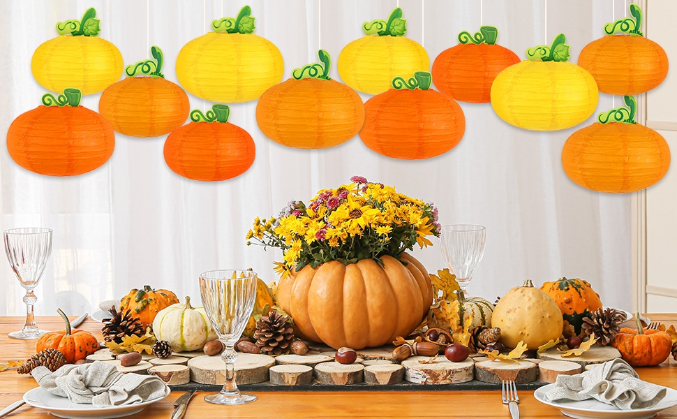 orange paper lanterns