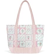 Sunwel Fashion Women Top Zipper Large Floral Quilted Tote Bag for Work Travel Gym Shopping