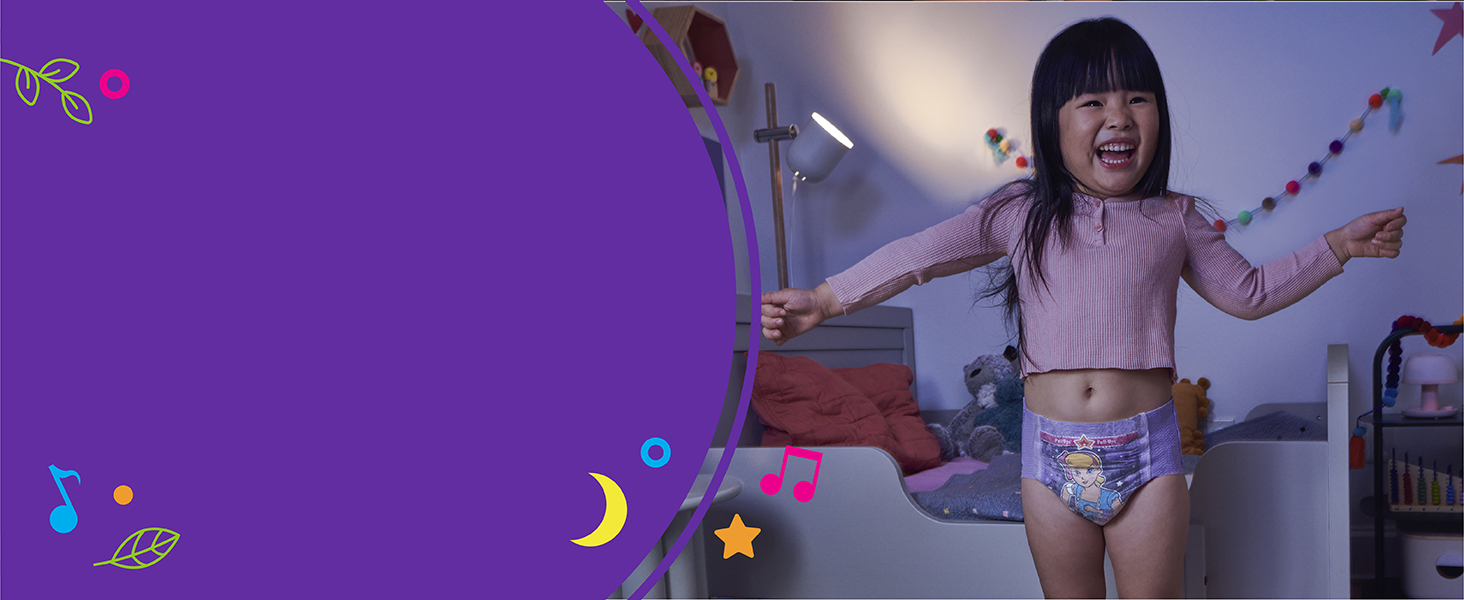 Toddlers are always on the go. Pull-Ups allow you to make quick changes while they are standing up.