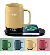 VFZO 16Oz Temperature Control Smart Mug, Self Heating Coffee Mug LED Display, 180 Min Battery Lif...