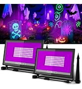 T-SUN 100W LED Black Lights, Blacklight Flood Lights with Plug, IP66 Waterproof Black Light for G...