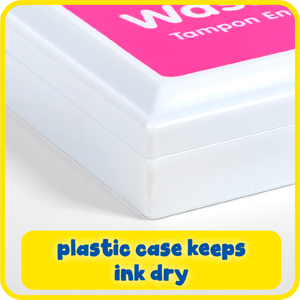 washable stamp pad for kids, ink pad for stamps, ink pad, ink stamp pad, pink ink pad, hot pink