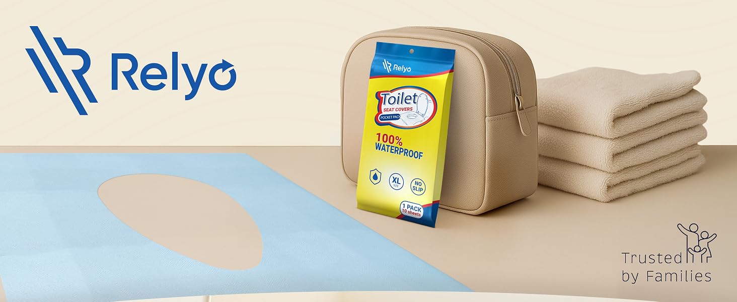 waterproof toilet seat covers, travel hygiene essentials, public restroom protection, Relyo