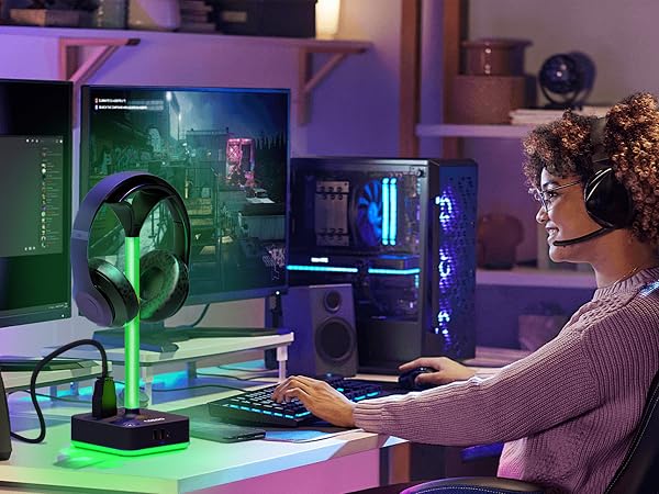 rgb headset holder
