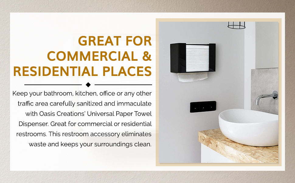 touchless paper towel dispenser by oasis creations, bathroom paper towel dispenser