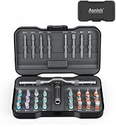 34 in 1 Magnetic Screwdriver Set, Ratcheting Multi Bit Repair Tool Kit with Interchangeable Bits,...