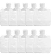 10Pcs Transparent Portable Fluid Packing Bags, New Travel Size Refillable Empty Squeeze Pouch, Pr...