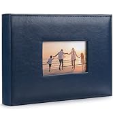 Fabmaker Photo Album with Memo Area, Premium Leather Cover Photo Album with 300 Vertical and Hori...