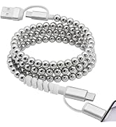 Atsidexa 4-in-1 Beaded Charging Cable, Metal Design, Nicely Packed, 60W Fast Charging, MFi Certif...