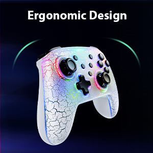 Close-up of the controller’s rear grip details.