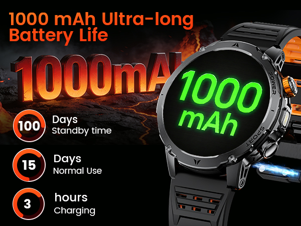 mens smart watch for android phones health watches for men mens tactical watch