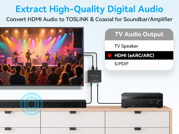 eARC/ARC to Optical Audio Extractor