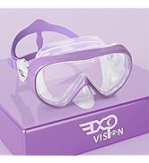 Kids Snorkel Swim Mask, Child Diving Mask Anti-Fog Swim Goggles with Nose Cover for Snorkeling Di...