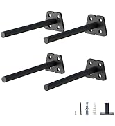 NEODROP 4-Pack 6 Inch Hidden Floating Shelf Bracket, Heavy Duty Blind Shelf Support Hardware | In...